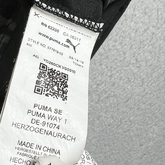 PUMA Ferrari SF Scuderia Street 1/4 Zip Urban Black Polo Shirt Men's Size Large - Picture 10 of 11